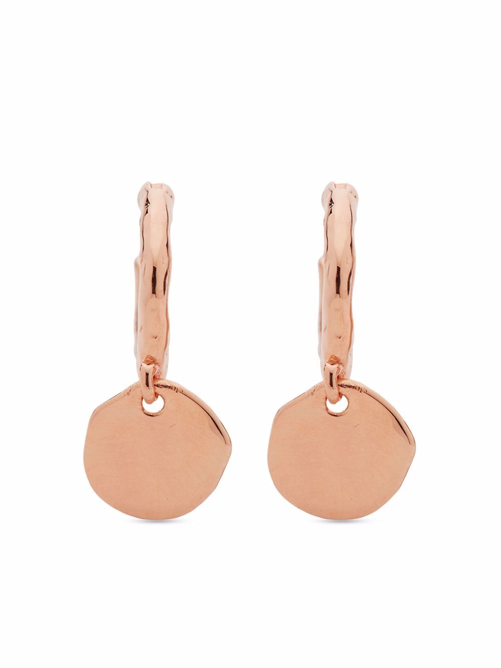 Monica Vinader mini Siren Muse drop huggie earrings - Pink von Monica Vinader