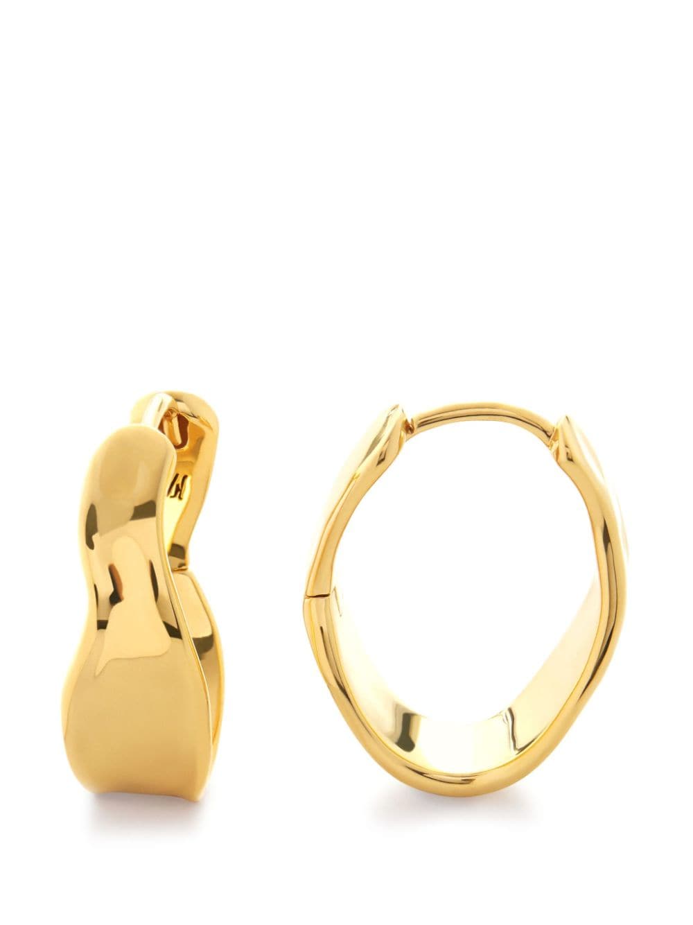 Monica Vinader scultped hoop design earrings - Gold von Monica Vinader