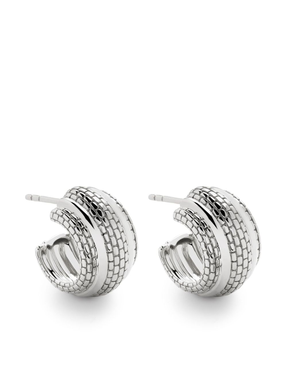 Monica Vinader small Heirloom hoop earrings - Silver von Monica Vinader