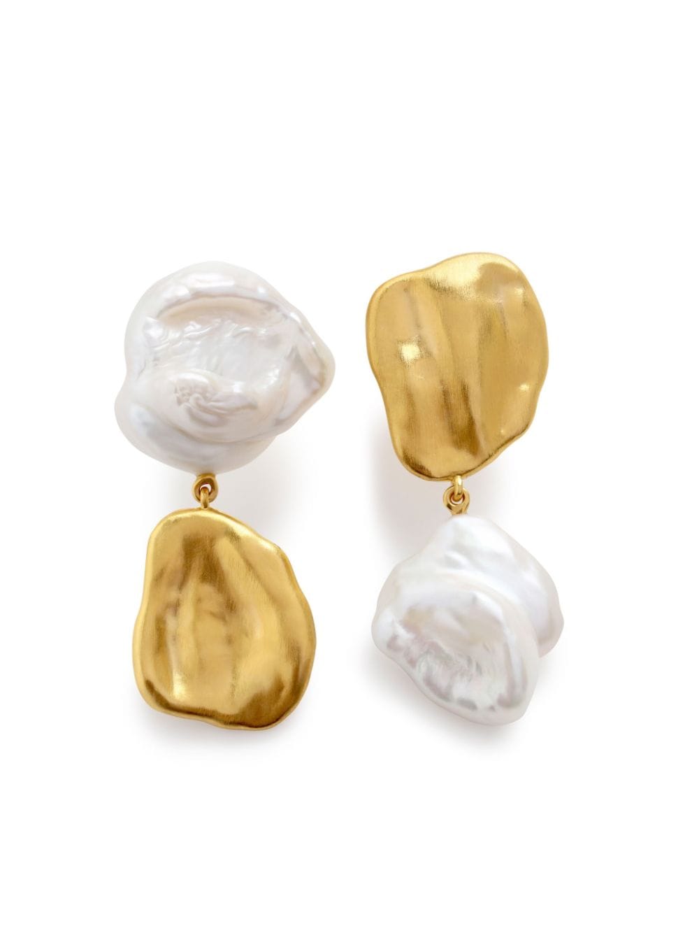 Monica Vinader x Amy Powney keshi-pearl stud drop earrings - Gold von Monica Vinader