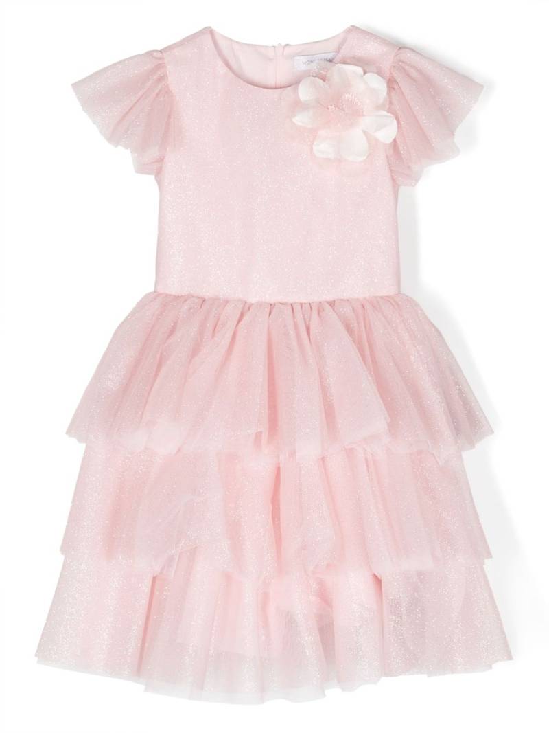 Monnalisa Catherine glitter tulle dress - Pink von Monnalisa