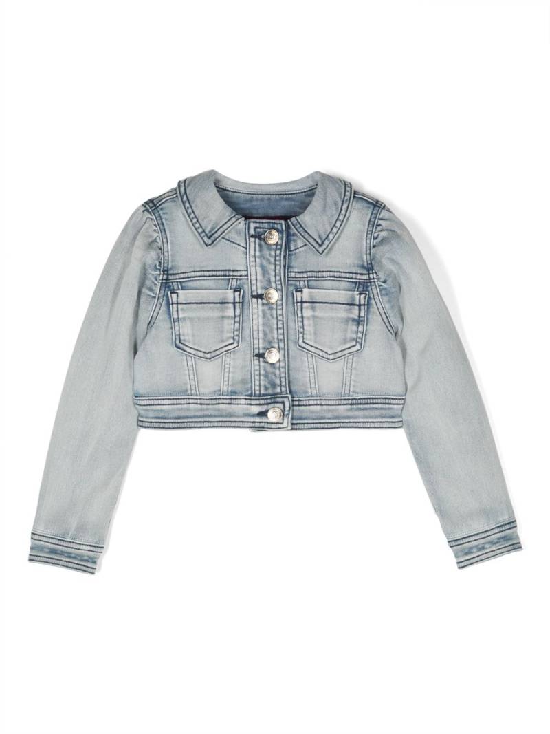 Monnalisa Daffy Duck-embroidery denim jacket - Blue von Monnalisa