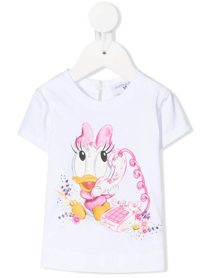 Monnalisa Daisy print T-shirt - White von Monnalisa