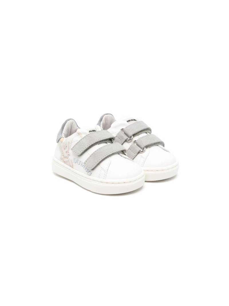 Monnalisa Dumbo-print leather sneakers - White von Monnalisa