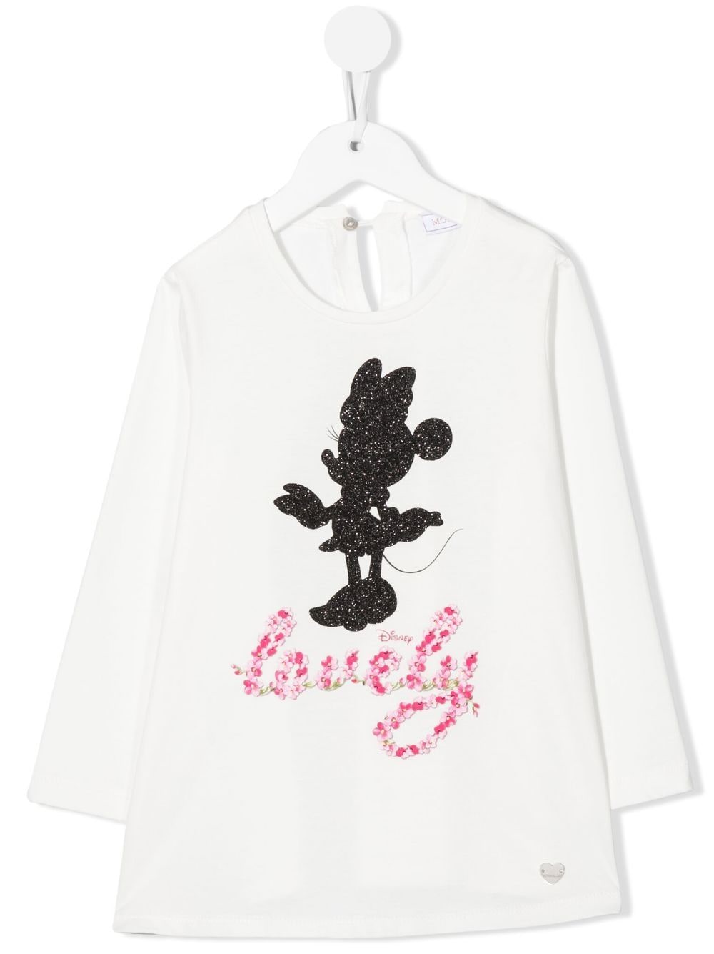 Monnalisa Lovely Minnie Mouse long-sleeve T-shirt - White von Monnalisa