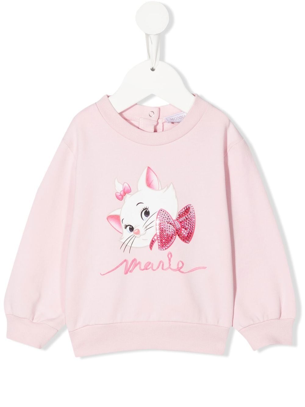 Monnalisa Marie-motif cotton sweatshirt - Pink von Monnalisa