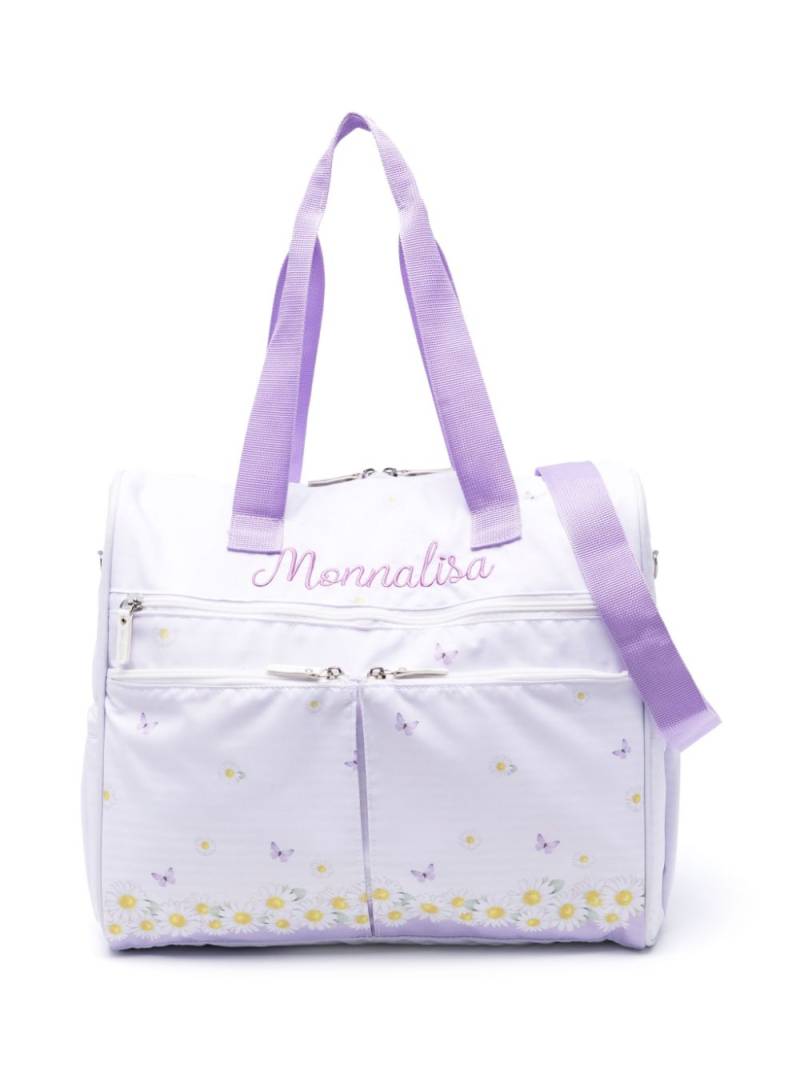 Monnalisa St. Margherite-print changing bag - Purple von Monnalisa