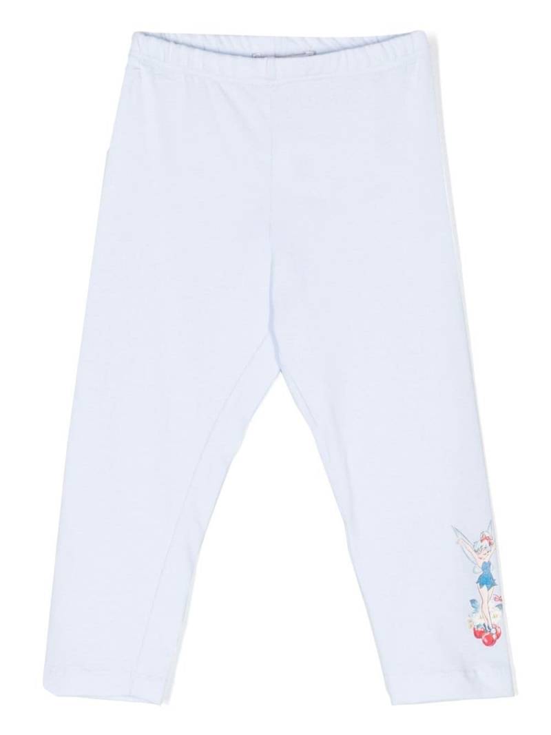 Monnalisa Tinker Bell jersey leggings - Blue von Monnalisa