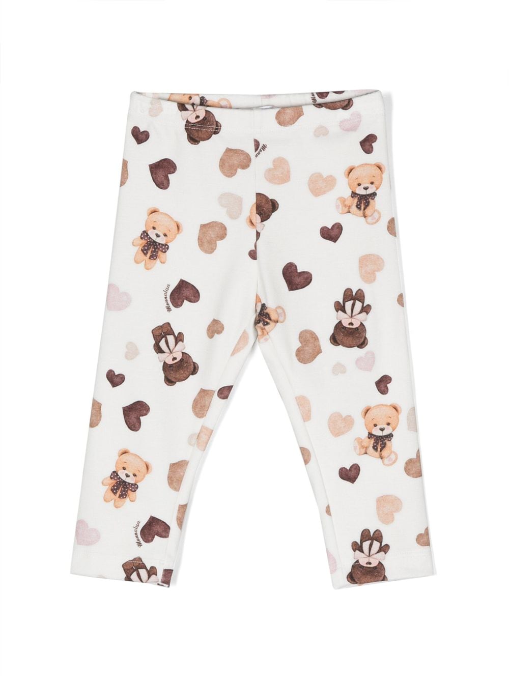 Monnalisa bear-print leggings - White von Monnalisa