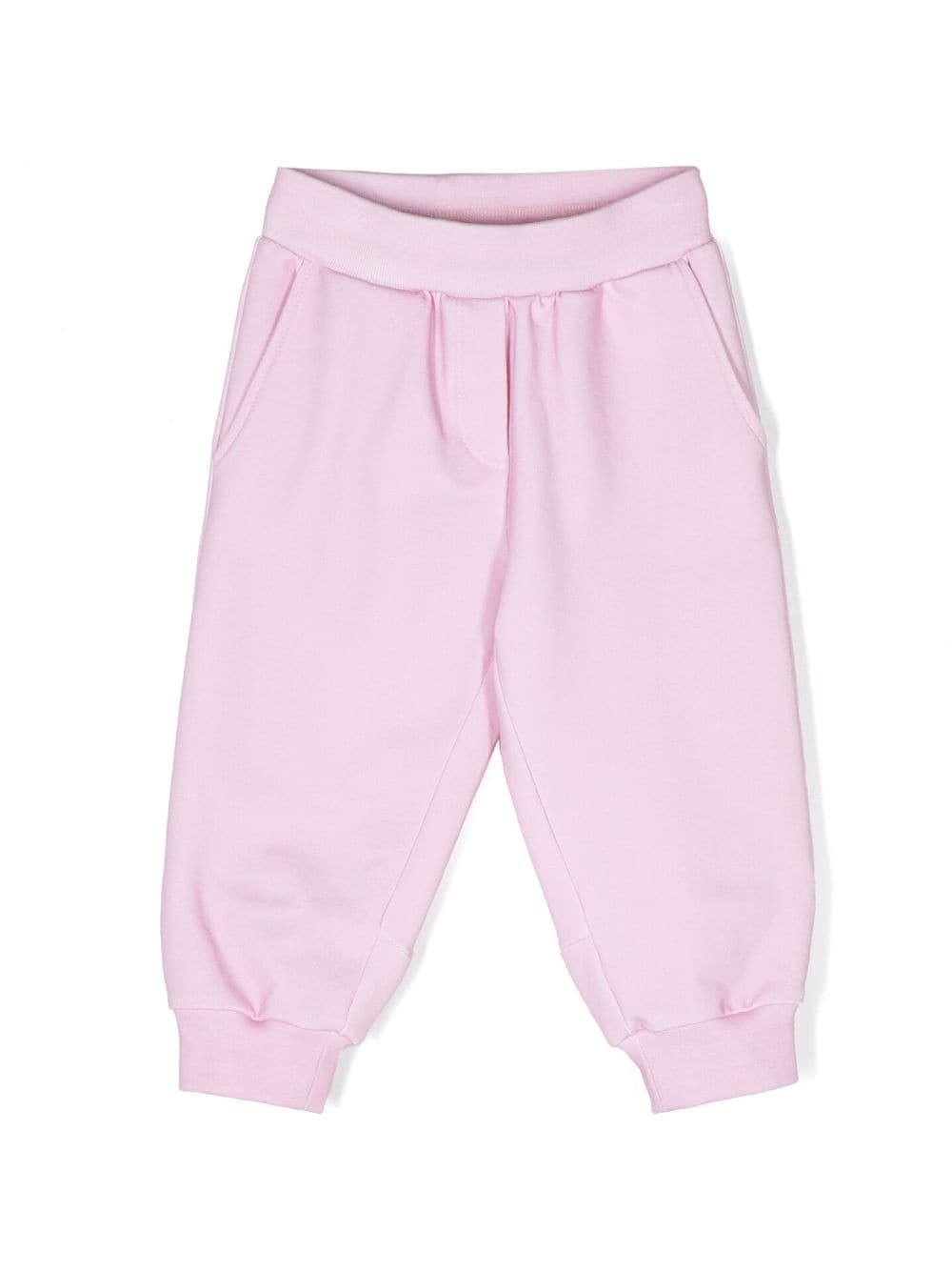 Monnalisa bow-appliqué cotton track pants - Pink von Monnalisa