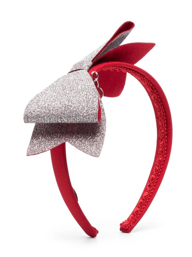 Monnalisa bow-detail headband - Red von Monnalisa