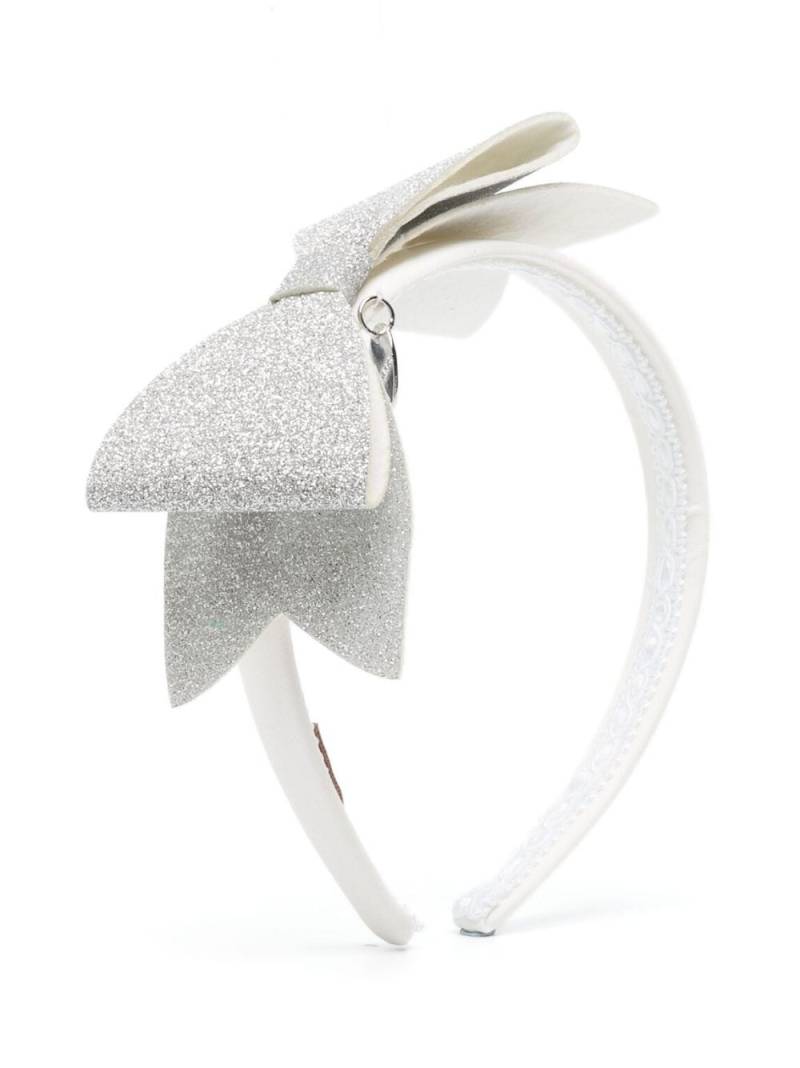 Monnalisa bow-detail headband - White von Monnalisa