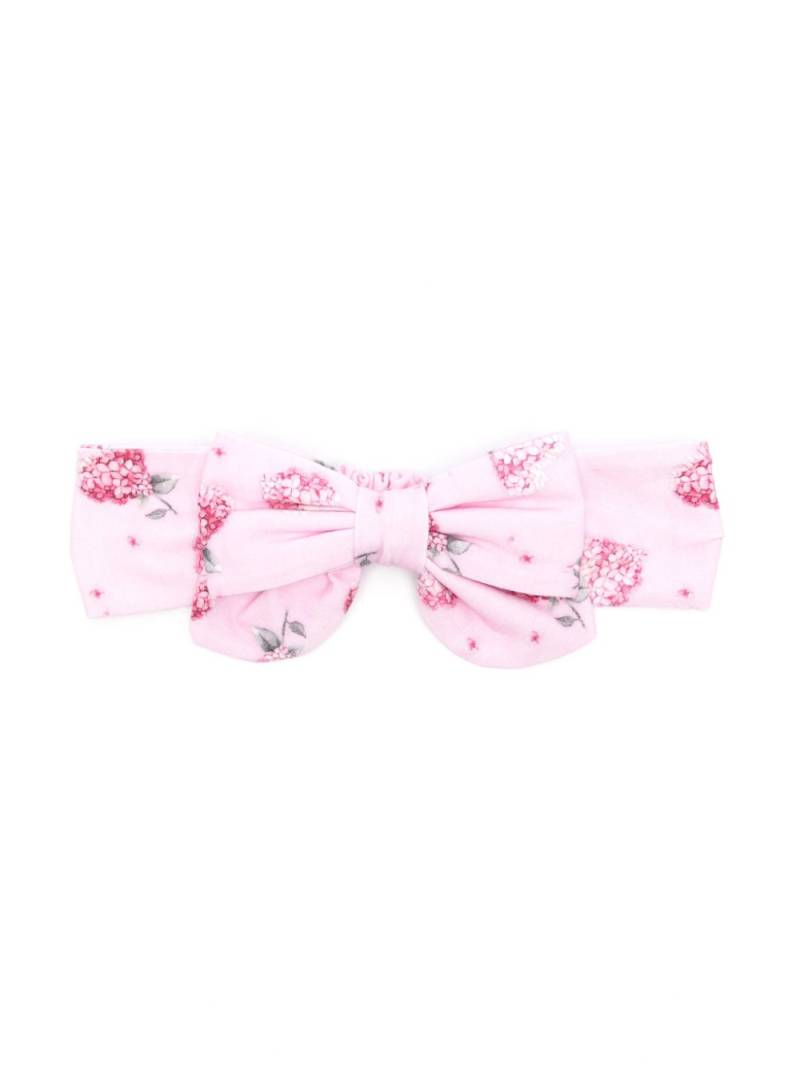 Monnalisa bow-detailed floral head band - Pink von Monnalisa