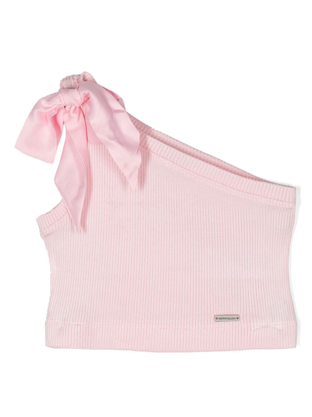 Monnalisa bow-detailed one-shoulder top - Pink von Monnalisa