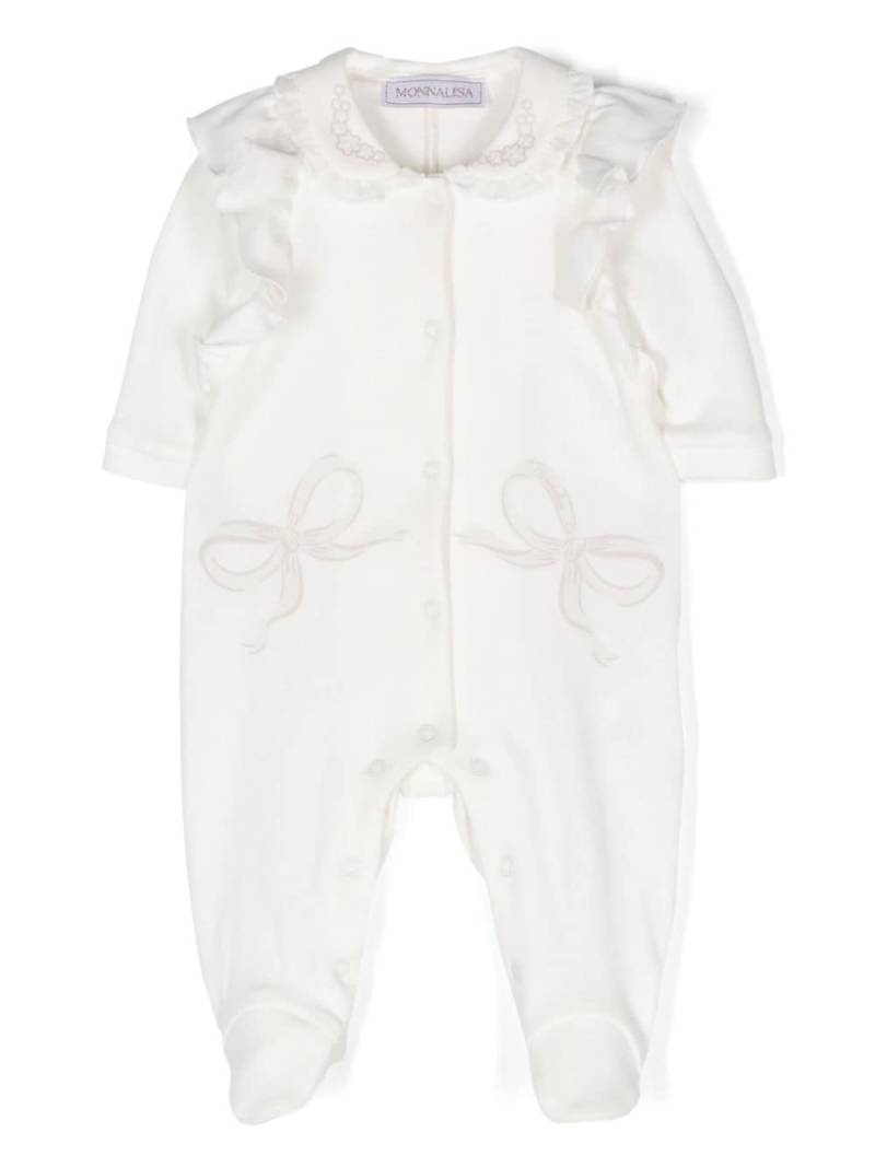 Monnalisa bow-print cotton pyjamas - White von Monnalisa