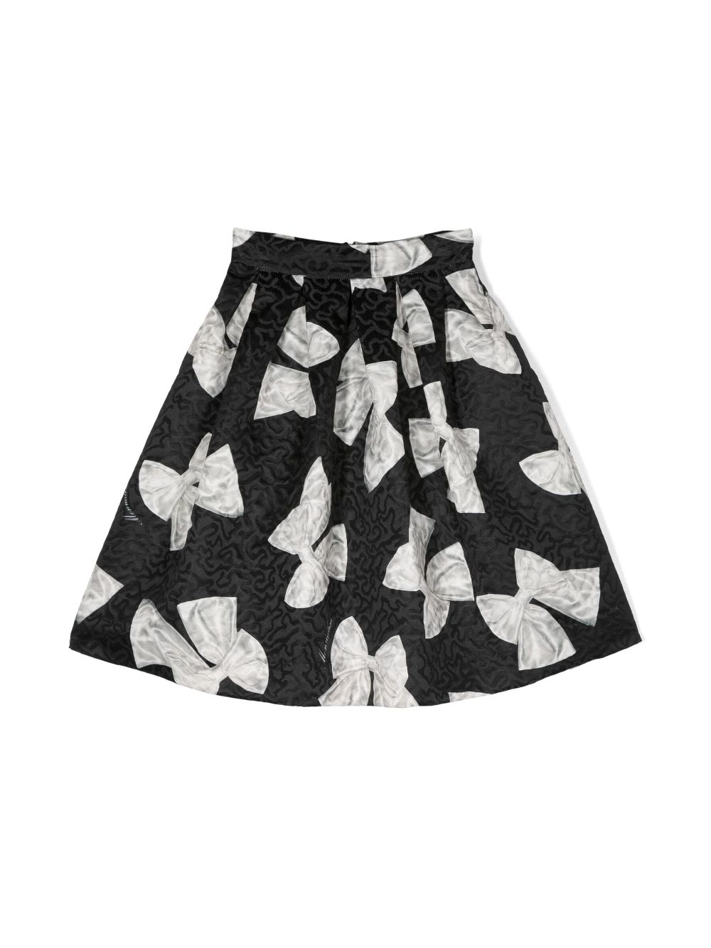 Monnalisa bow-print flared skirt - Black von Monnalisa