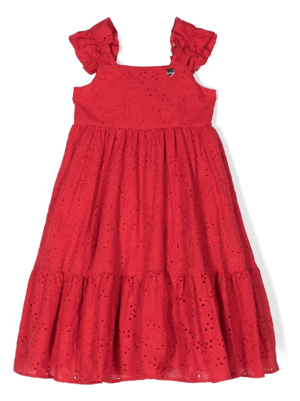 Monnalisa broderie anglaise tiered cotton dress von Monnalisa