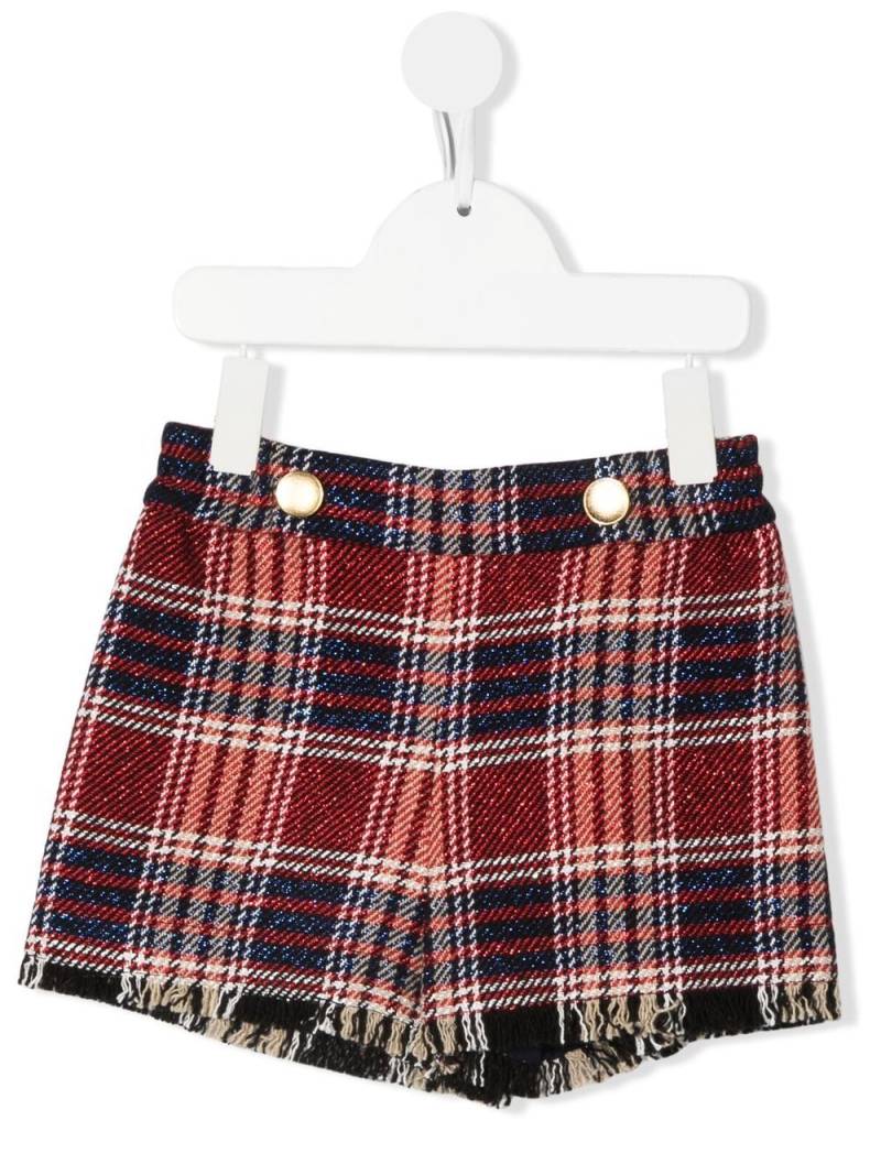 Monnalisa check pattern shorts - Red von Monnalisa