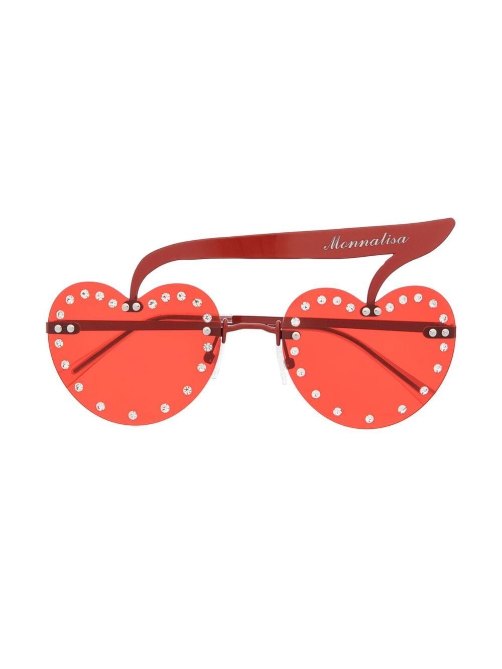 Monnalisa cherry crystal-embellished sunglasses - Red von Monnalisa