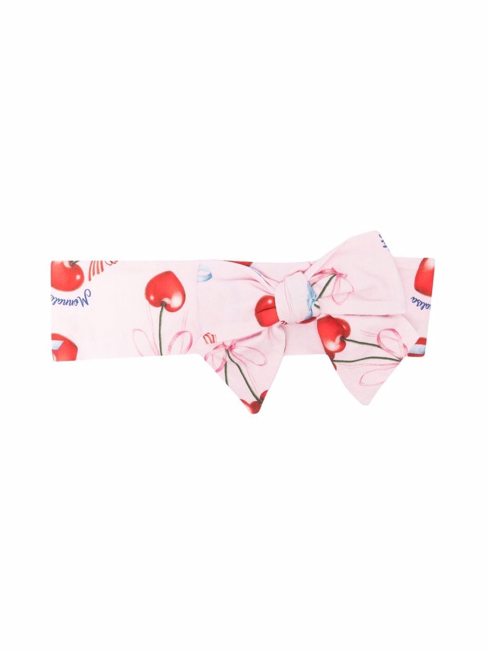 Monnalisa cherry print bow headband - Pink von Monnalisa