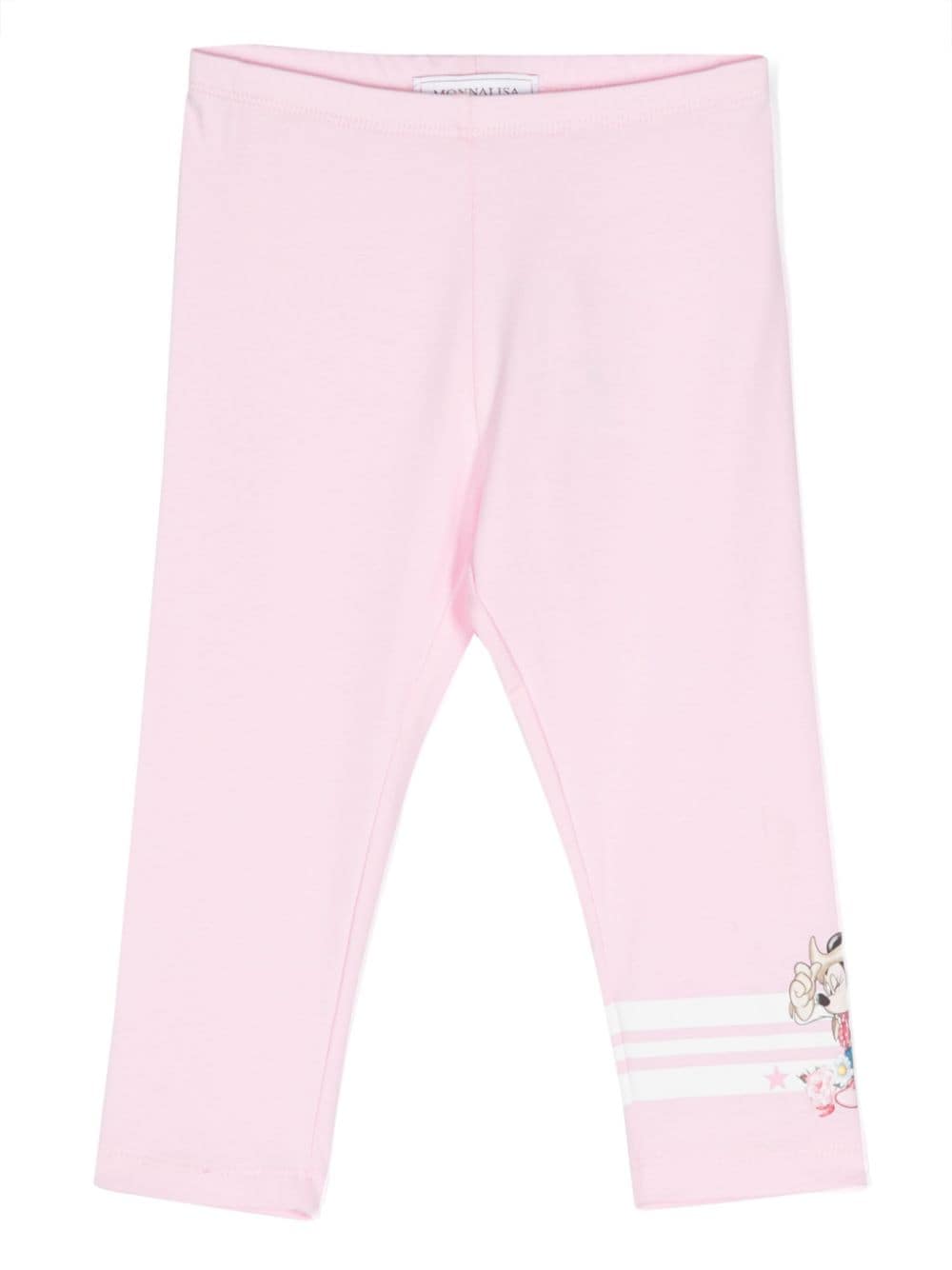 Monnalisa cotton jersey leggings - Pink von Monnalisa