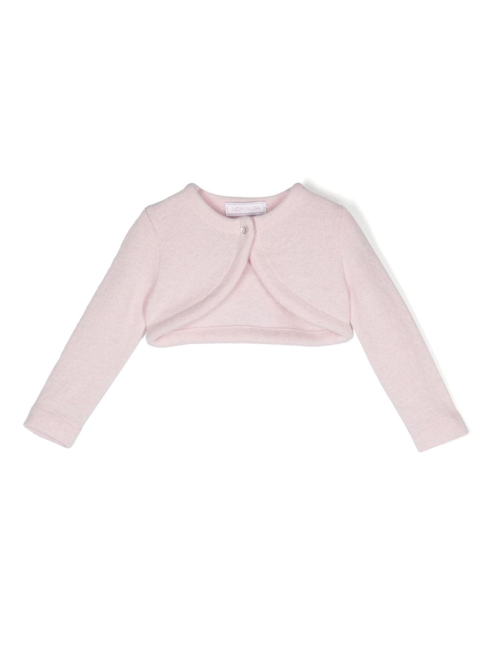 Monnalisa cropped fine-knit cardigan - Pink