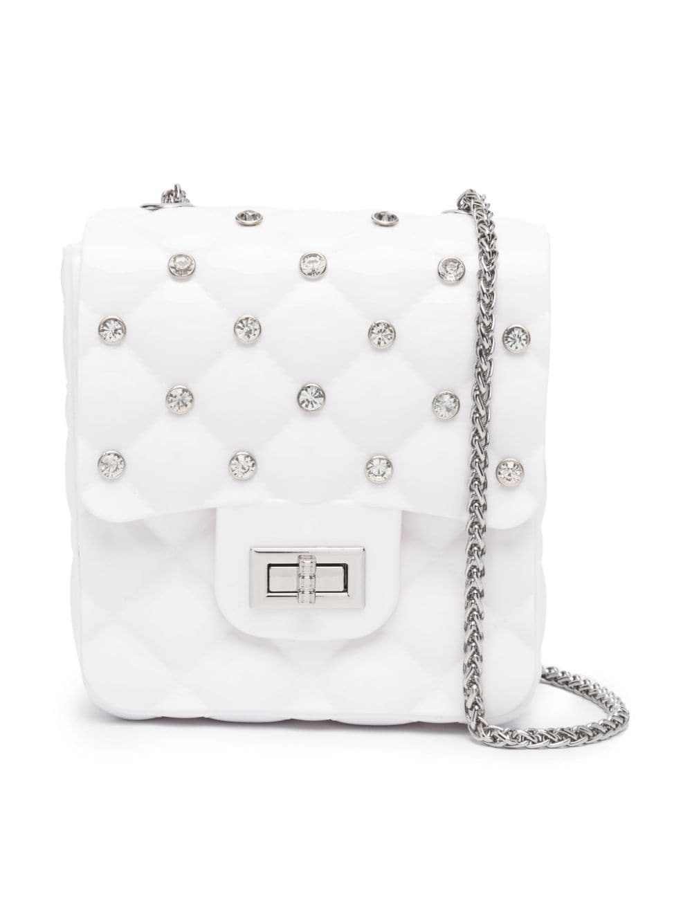 Monnalisa crystal-embellished cross body bag - White von Monnalisa