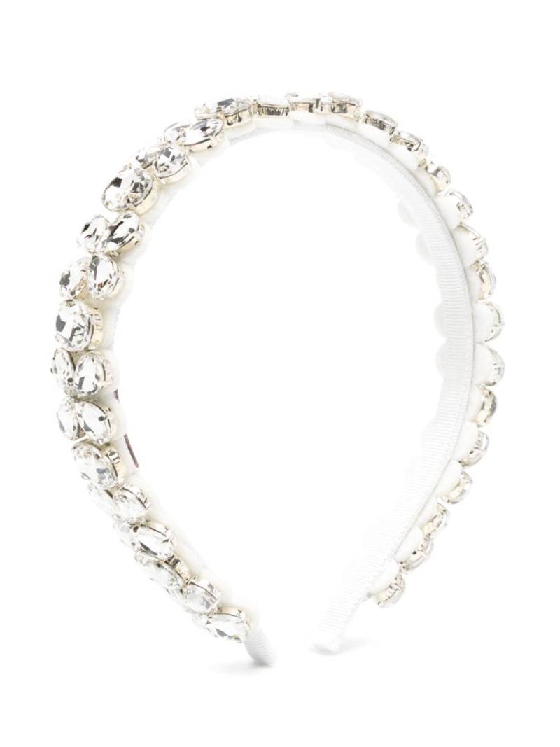 Monnalisa crystal-embellished hair band - White von Monnalisa