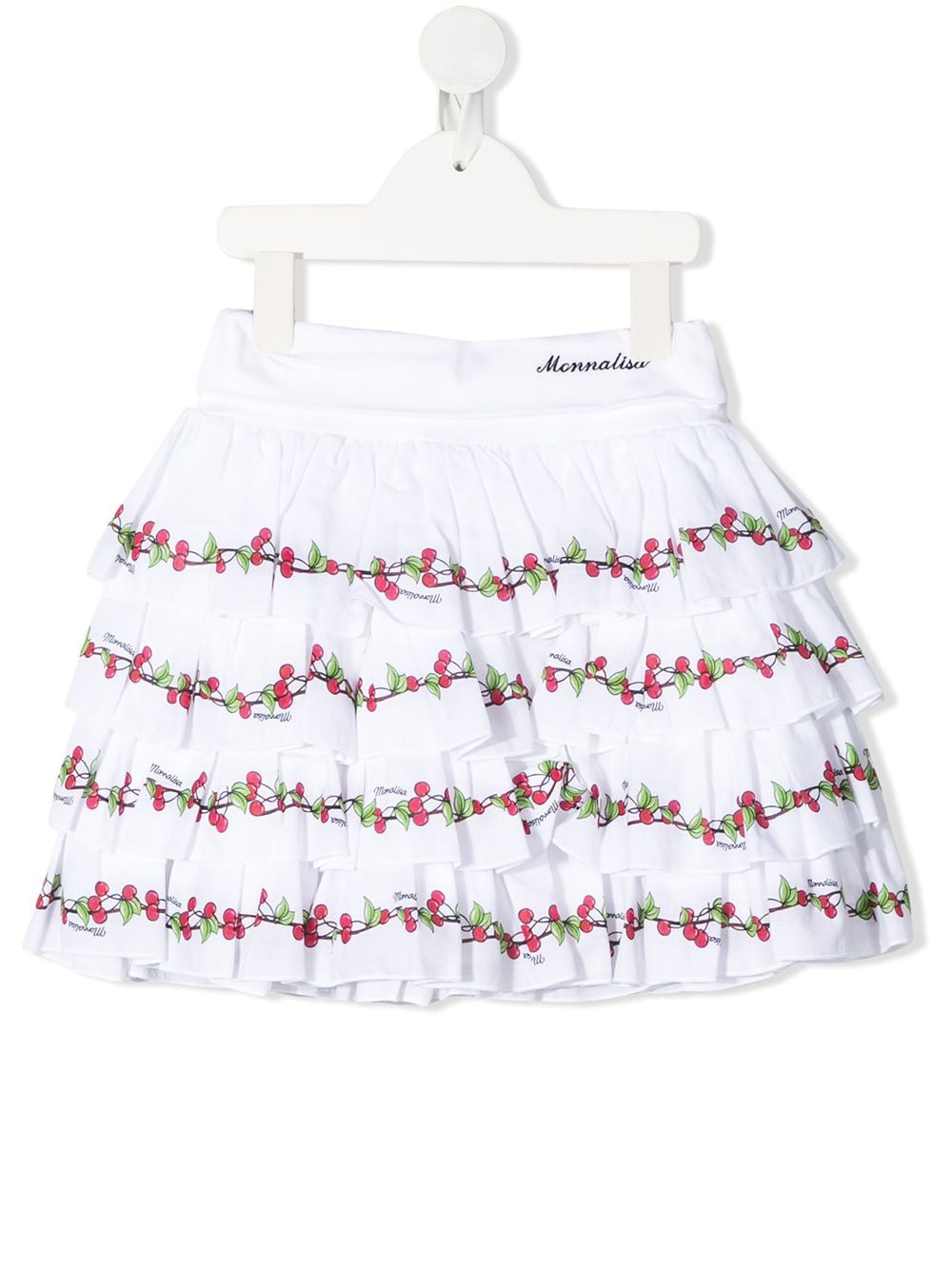 Monnalisa digital print skirt - White von Monnalisa