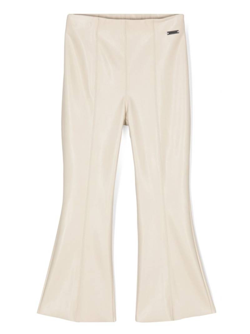 Monnalisa elasticated-waist flared trousers - Neutrals von Monnalisa