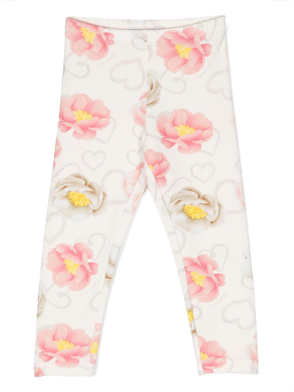 Monnalisa elasticated-waistband floral-print leggings - White von Monnalisa