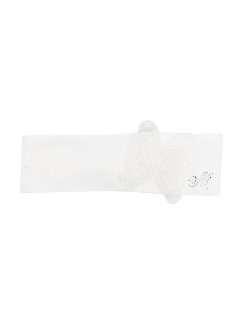 Monnalisa embellished logo head band - Neutrals von Monnalisa