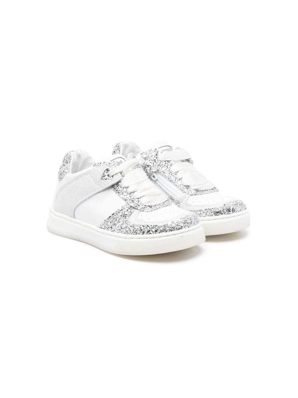 Monnalisa embellished panelled sneakers - White von Monnalisa