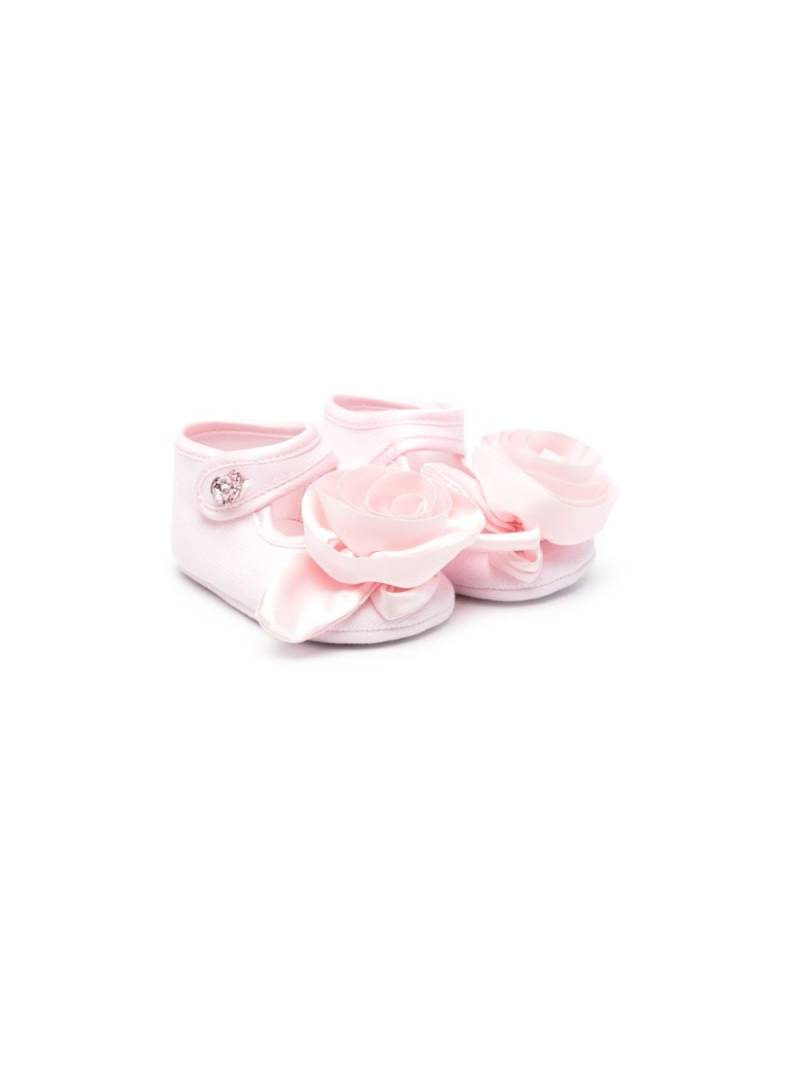 Monnalisa faux-flower pre-walkers - Pink von Monnalisa