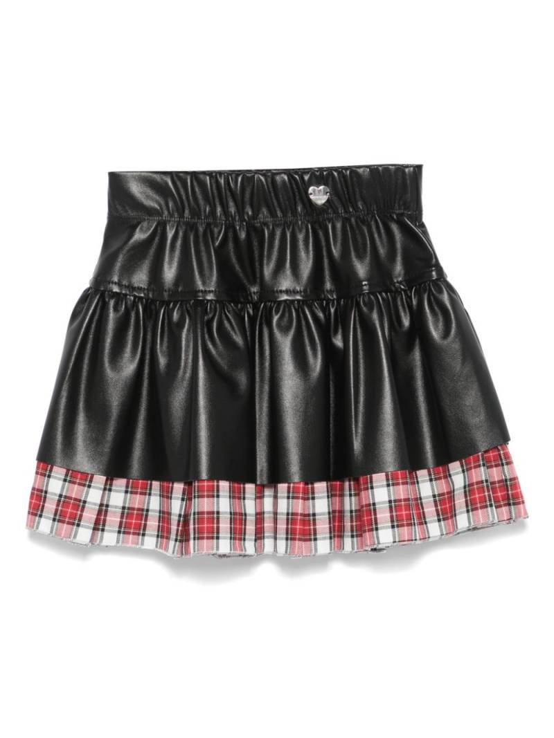 Monnalisa faux-leather skirt - Black von Monnalisa