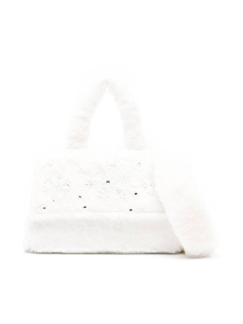 Monnalisa faux-shearling tote bag - White von Monnalisa