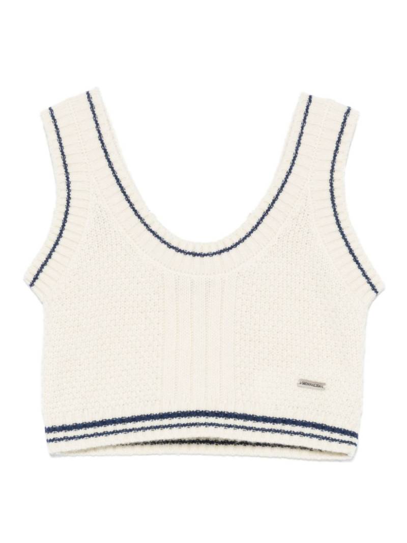 Monnalisa fine-knit vest - Neutrals von Monnalisa