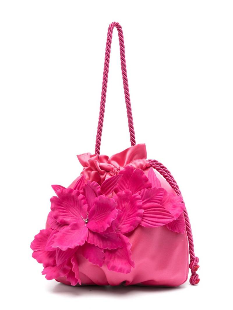 Monnalisa floral-appliqué bucket bag - Pink von Monnalisa