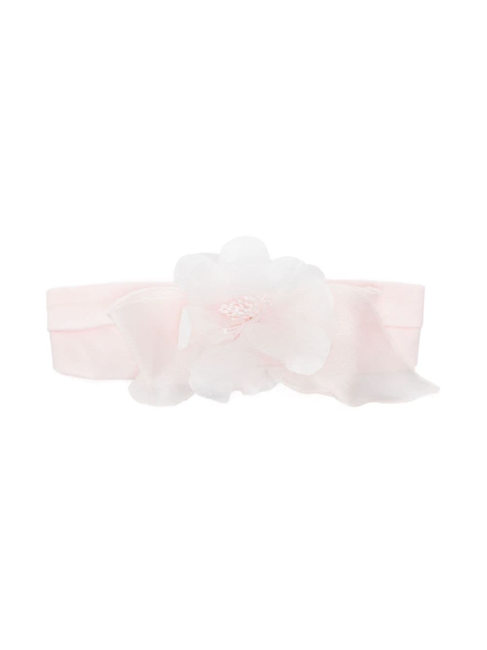 Monnalisa floral-appliqué jersey headband - Pink von Monnalisa