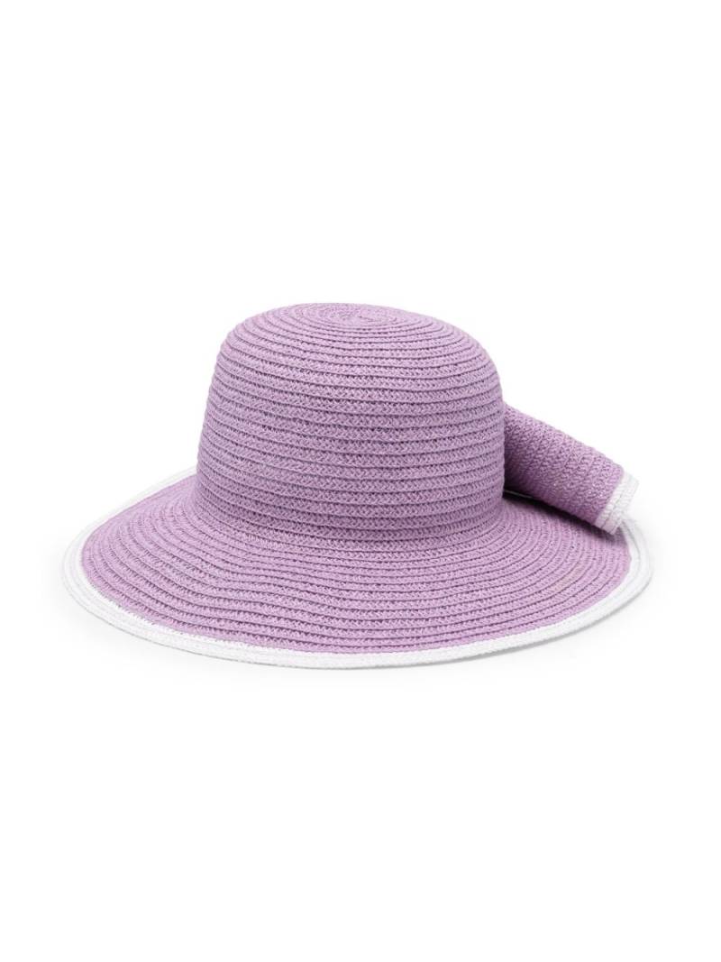 Monnalisa floral-appliqué sun hat - Purple von Monnalisa