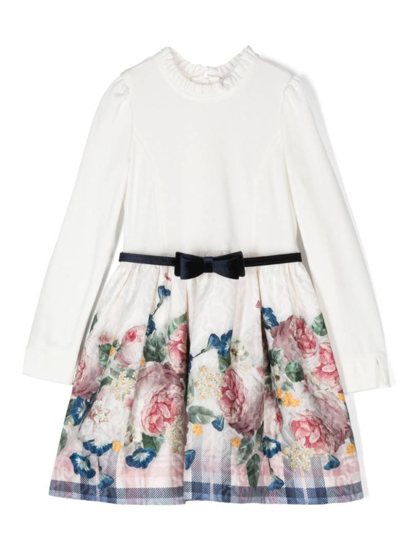 Monnalisa floral-brocade dress - White von Monnalisa