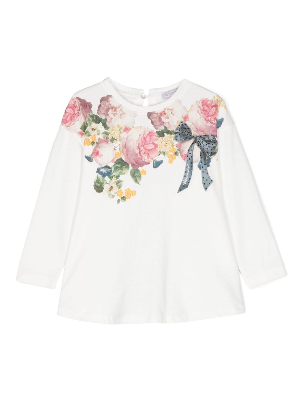 Monnalisa floral-print T-shirt - White von Monnalisa