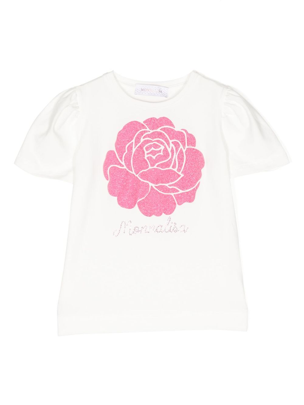 Monnalisa floral-print cotton T-shirt - White von Monnalisa