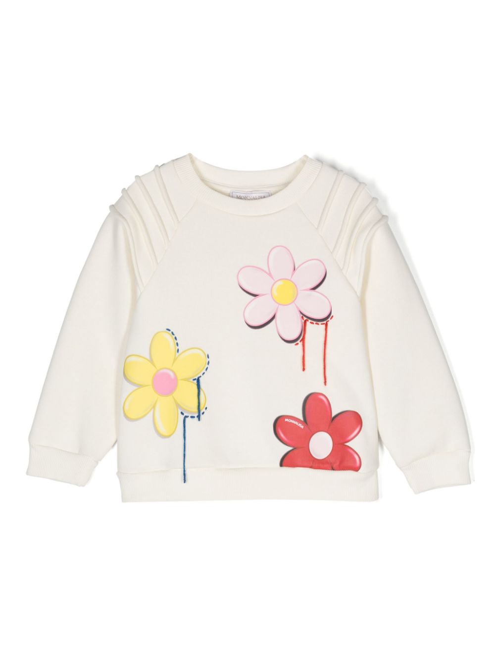 Monnalisa floral-print crew-neck sweatshirt - White von Monnalisa