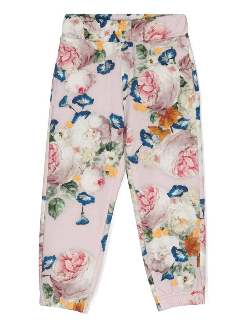 Monnalisa floral-print jersey track pants - Pink von Monnalisa