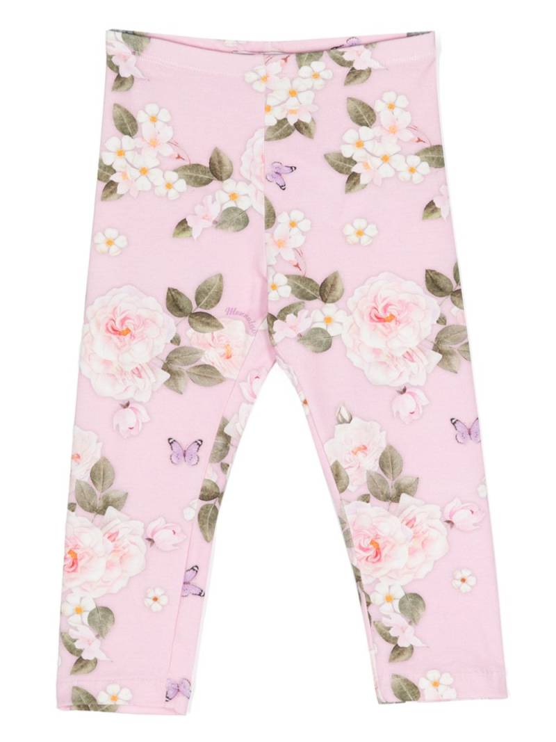 Monnalisa floral-print leggings - Pink von Monnalisa