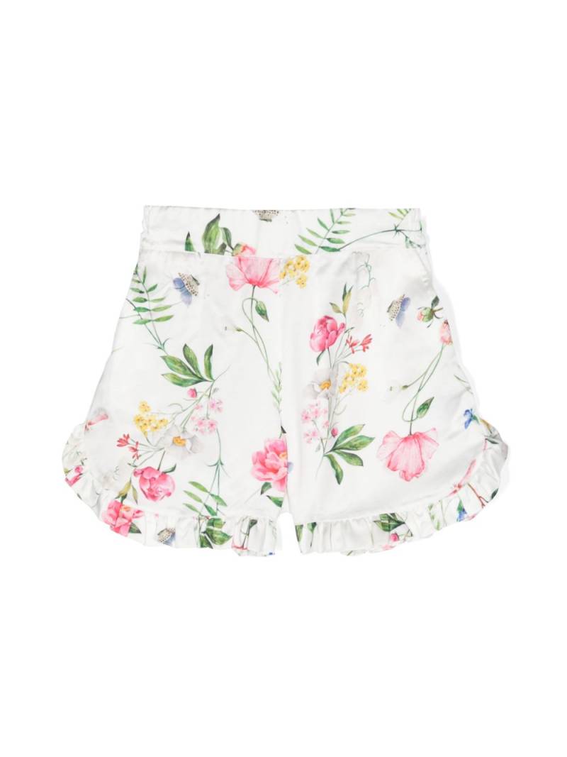 Monnalisa floral-print ruffled shorts - White von Monnalisa