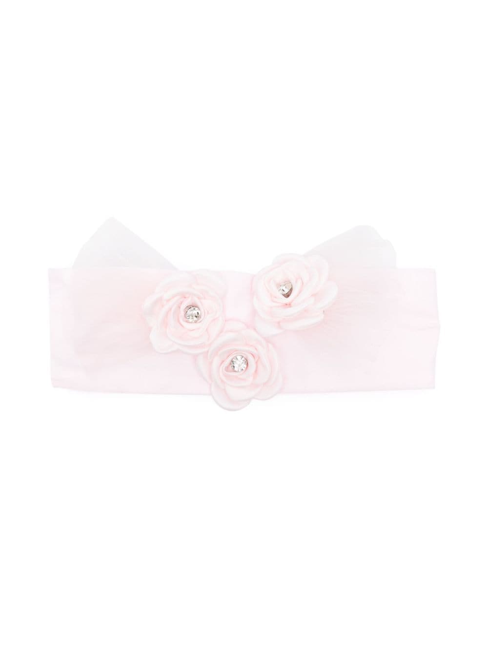 Monnalisa flower-detailing cotton-blend headband - Pink von Monnalisa