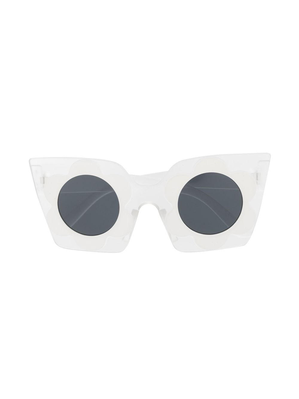 Monnalisa flower-print cat-eye sunglasses - White von Monnalisa