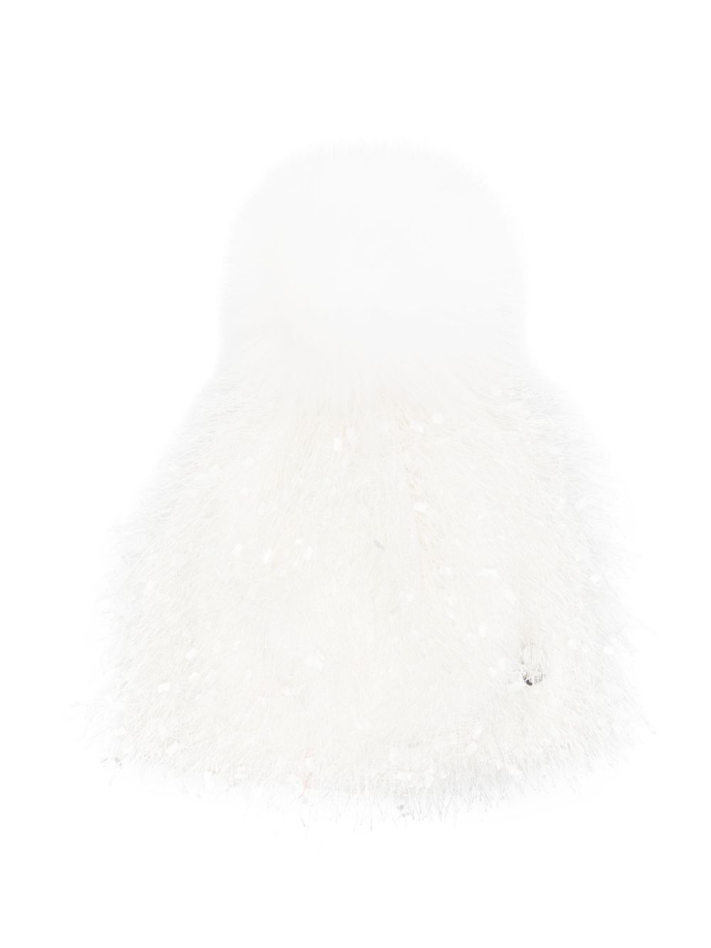 Monnalisa fringed pompom beanie - White von Monnalisa